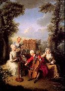 Mercier, Philippe Frederick, Prince of Wales and his Sisters at Kew oil painting artist